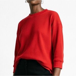 Athleta "Inspire" 3/4 Sleeve Tunic – Candy Red (Size S)